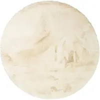 NATURL. Rund fluffig matta | Comfy Supreme gräddvit hos Volero | Ø 120cm | Creme | Cotton | Rund | Inomhusmattor