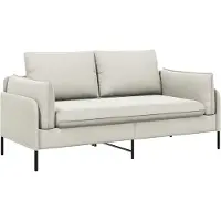 vidaXL 2-sits soffa 2-sits Gräddvit 188 x 81 x 89 cm Sammet