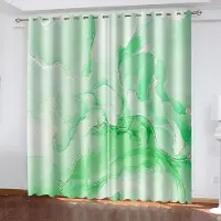Yiran Furniture 2 st Nordiska Gyllene Marmor Digitaltryckta Gardiner Vardagsrumsgardiner Öljetter Toppgardiner Vardagsrum Kontor Heminredning 100W130H(CM)40x51in&Rod Pocket beige