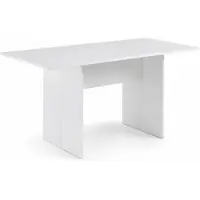 11.11 SRLS Den Vita Stenkonsolen utdragbar vit platsbesparande omvandlingsbar | utdragbart konsolbord kök vardagsrum 120x35/70x75 cm vit