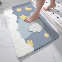 Yiran Furniture Hushållstoalett Golvmatta Badrum Absorberande Halkfri Mat Entrématta Sovrum Toalettdörrmatta Mat Matta 40X60cm gray