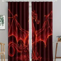 Yiran Furniture Drak Vild Varg Tiger Djur Fönstergardiner Persienner För Vardagsrum Barnrum Badrum Kök Kontor Dörr Heminredning 2 st W65X60H(cm)X2Pcs&Grommet Top black