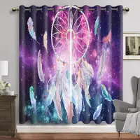 Yiran Furniture Lila Galax Fönstergardiner Rymd Planet Öljetter Tunn Gardin Universum Stjärnor Draperier för Sovrum Stjärnklar Skog Cortinas 2 st 100W80H(CM)&Rod Pocket white