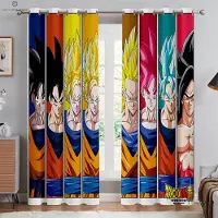 Yiran Furniture Hett Blodig Anime Tryckta Gardiner För Barnrum, Sovrum, Vardagsrum, Sovsal, Dekorativa Gardiner, Hemtextilier W70xH100(CM)x2PCS&Rod pocket