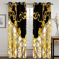 Yiran Furniture 2024 Nyaste Berömda Märke Gyllene Digitaltryckta Gardiner Europeisk Stil Lyxgardiner Anpassade Lyxiga Vardagsrumsdraperier 2x50W130H(CM)&hook yellow