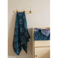 Yiran Furniture Ny Leende Kammat Bomull Ansiktsmatta Färgblockering Bekväm Ansiktsmatta Tvättbar Matta B&B Färgstickad Ren Bomull Badhandduk 35 * 76 gray