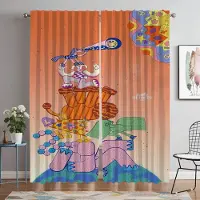 Yiran Furniture Fönstergardin för Rum 2 Paneler Hermess Elegant Rumsgardiner Halloween Dekoration Persienner Avskärmning Heminredningsgardiner Barn W60xH90cmx2pcs-CL brown