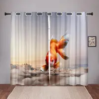 Yiran Furniture Roliga Kreativa Djur Häst Fågel Fisk Rosa Spöklika Fönstergardiner Barn Sovrum Vardagsrum Hall Behandlingar Kök Dekor Draperi W50 X H130(CM)X2&Grommet Top white