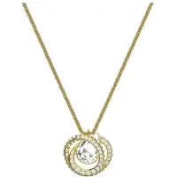 Swarovski Generation Spiralformad Pärformad Kristallhalsband Damhalsband Guld 5636511 Shopping Bag beige