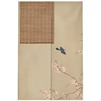 Textilien Bambumatta Japansk Noren Dörröppningsgardin Bomull Lin Kinesisk Stil Dörrgardin Fönsterbehandling Gobeläng Solskydd Dekorativ 85x180cm