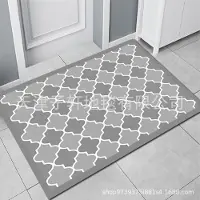 Yiran Furniture Nordisk National Vind Diatomitlera Matta Badrum Toalett Absorberande Halkfri Smutsavvisande och Lätt Att Rengöra Verandamatta 40*60cm gray
