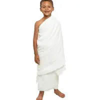 Argon Muslimer Ihram Hajj Handduksset för Umrah eller Hajj Mellanöstern Saudiarabien Islamisk Klädsel Dubai Ehram Ahram Kläder 1 vit
