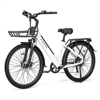 Electric Ride E-BYCCO V1 Stadens Bekväma Elcykel 36V15.6AH Batteri 500W Motor 25KM/H Topphastighet 28 Tum Hjul Stadens E-cykel För Unisex vit