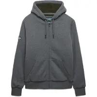 Superdry för män. M2014583A Borg Lined grå huvtröja med dragkedja (M), Casual, Bomull