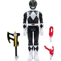 Super7 Mighty Morphin Power Rangers Svarta Ranger - 3.75" Actionfigur med Tillbehör