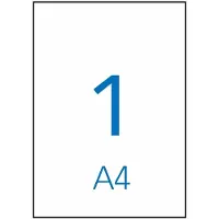 APLI Utskrivbara Självhäftande Etiketter 100 Vita Ark 210x297 Mm