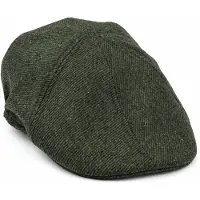 Suitable Flat Cap Wool Twill Grön Mörkgrön