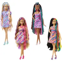 Barbie Totally Hair Docka, Stjärntema med 8,5-tums Fantasihår & 15 Stylingtillbehör (8 med Färgändringsfunktion)