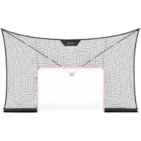 Vevor Hockeynätskydd, 366x213 cm Hållbart hockeymålskydd med utökad täckning, lätt och bärbar trädgårdsträningsutrustning, enkel montering, för ungdomar och vuxna (ENDAST NÄT)