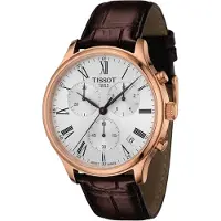 Tissot Carson Series Kvartsverk Vattentålig Datumvisning Romersk Skala Affärs Retroklocka Herrklockor Silver T122.417.36.033.00 Silver Dial white