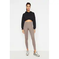 Trendyol Leggings mörkbeige