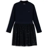 Tommy Hilfiger Polka Dot Tulle Fit And Flare Dress