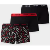HUGO Design 10267989 Trunk Red Boxers 3 Enheter