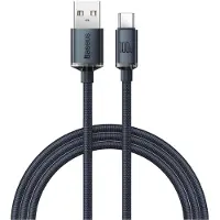 Baseus Crystal Shine USB-A / USB-C-kabel - 1.2m, 100W - Lila