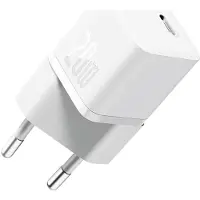 Baseus GaN5 Snabbladdare Type-C PD 20W Mobiltelefonladdare vit