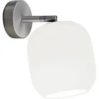 Casablanca Design vägglampa Murea, dimbar, Vitt / opal, Vardagsrum / matsal, Glas, Design, Vägglampa, vägglampa inomhus