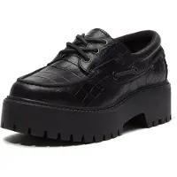Timberland för kvinnor. TB0A2GVFW021 Bootskor i läder Stone Street svarta (37.5 W), Hud, Karta, Nyckelband, Casual