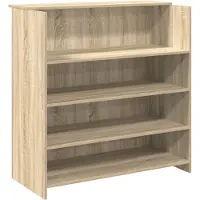 vidaXL Receptionsdisk sonoma-ek 100x50x103,5 cm konstruerat trä
