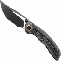 Kizer Cutlery Silver Wing Lite ZX-FK09A1, PVD/Satin S45VN, Gray Titanium, Black Carbon Fiber pocket knife, L.F. design