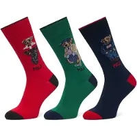 Ralph Lauren Strumpor 3P CT SNBS-CREW SOCK-3 PACK man - Flerfärgad - One size