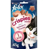 Purina Felix Crispies Kattmat Med Lax Och öring 45g 8 Enheter