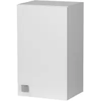 THE WHITE STONE Armoire Murale 1 Porte Blanc Frêne | Meuble Suspendu Gain de Place avec Étagère Réglable 33x40x69 cm