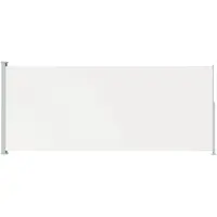 vidaXL Infällbar sidomarkis 200x500 cm gräddvit
