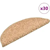 vidaXL Trappmattor 30 st 56x17x3 cm guld halvrunda