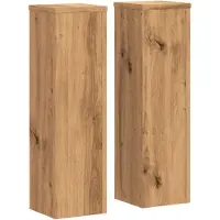vidaXL Växtställ 2 st ek 17x17x60 cm konstruerat trä