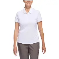 Adidas Funktionstopp 'Women's Solid Performance Short Sleeve Polo' vit