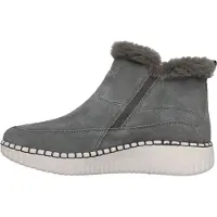 SKECHERS för kvinnor. 168108 Relaxed Fit: Wilshire Blvd - Fresh Zip stövletter grå (40), Hud, Karta, Casual