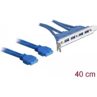 DeLOCK Slot bracket - USB-panel - 19-stifts USB 3.0-kontakt (hona) till USB typ A (hona) - 40 cm - för Converter M.2