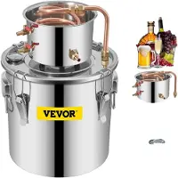 Vevor Still Destilleri Kit 12,5 L Vatten Eterisk Olja Destilleri Kit med Vattenpump