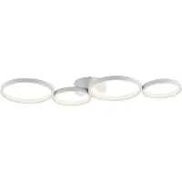 Paul Neuhaus LED taklampa Kiringe, dimbar, Vitt / opal, Vardagsrum / matsal, Metall, Modern, LED-taklampa