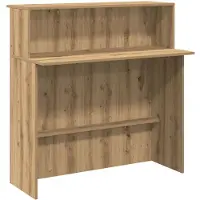 vidaXL Receptionsdisk artisan ek 100x50x103,5 cm konstruerat trä
