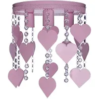 Eko-Light Taklampa Corazon , dimbar, Violett / rosa / rosè, Barnrum, Metall, Ungt boande, Taklampa
