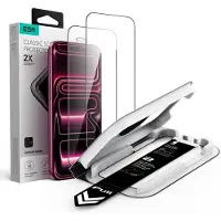 ESR iPhone 17 Pro Max/18 Pro Max UltraFit skärmskydd av härdat glas - 9H, 0.3mm - svart kant