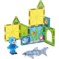 Magna-Tiles Magnetset - 13 Delar - Shark Dive - - One Size - Magnetiska leksaker