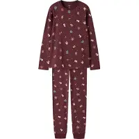 Name it Pyjamas - 2-delad - NknVismas - Burgundy/Jul - - 7 år (122) - Pyjamas 2-delad