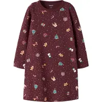 Name it Nattlinne - NmfVismas - Burgundy/Jul - - 3 år (98) - Nattlinne